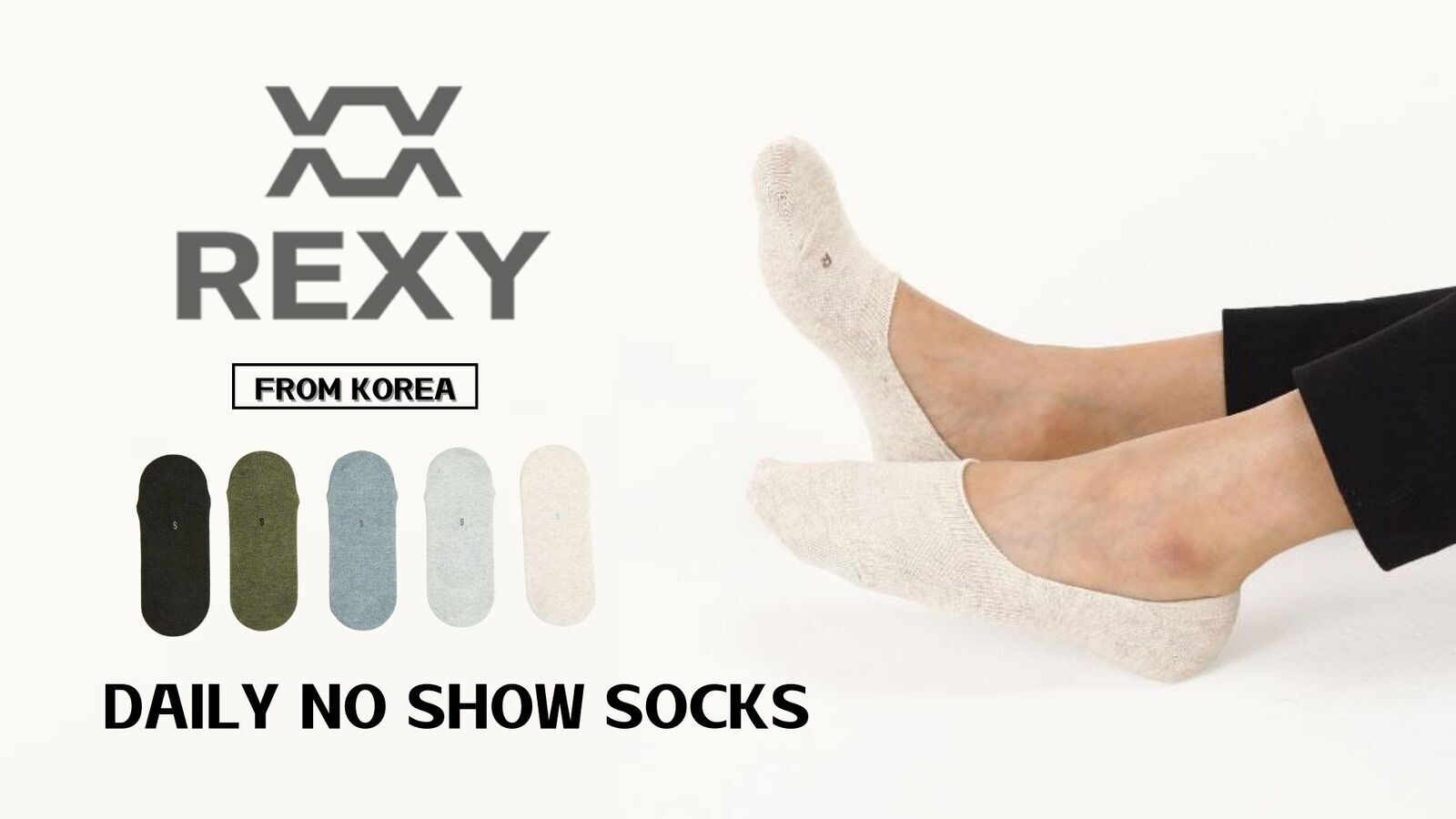 10X Small Daily No Show Sock - MULTI COLOUR 5X Rexy Daily No Show Ankle Socks Small Non-Slip Breath Price