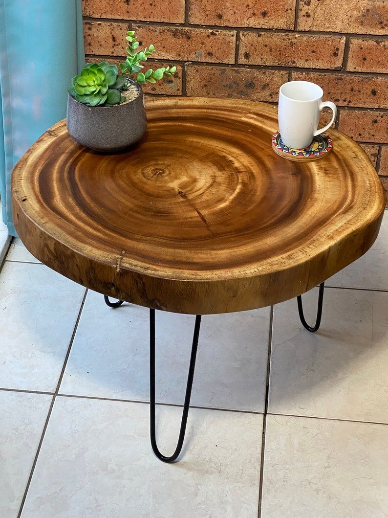 Round Raintree Wood Live Edge Coffee Table Price