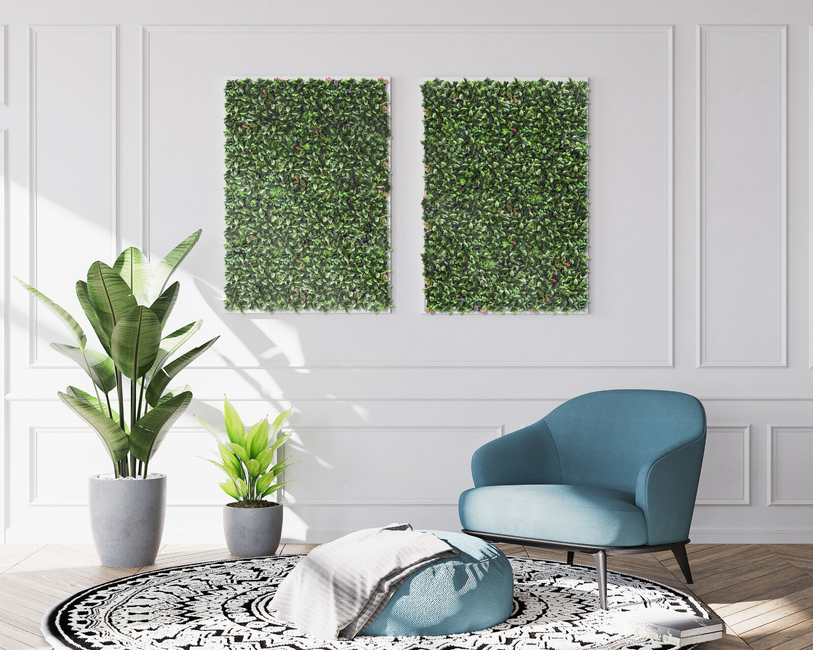 12 x Artificial Plant Wall Grass Panels Vertical Garden Tile Fence 50X50CM Price