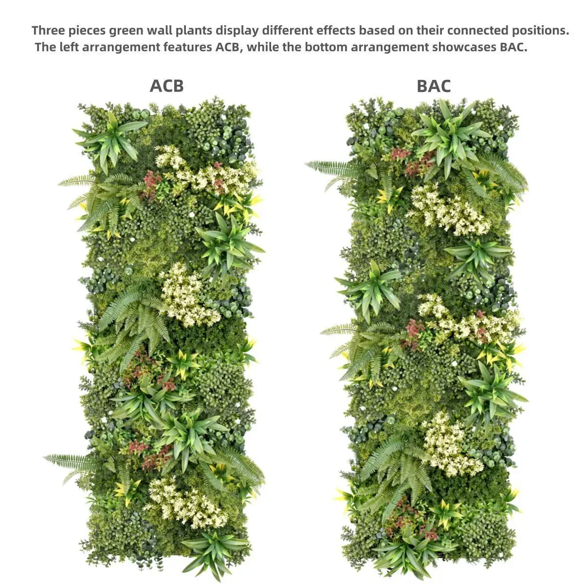 3 Artificial Plant Wall Grass Panels Vertical Garden Foliage Tile Fence 50X50 CM Price