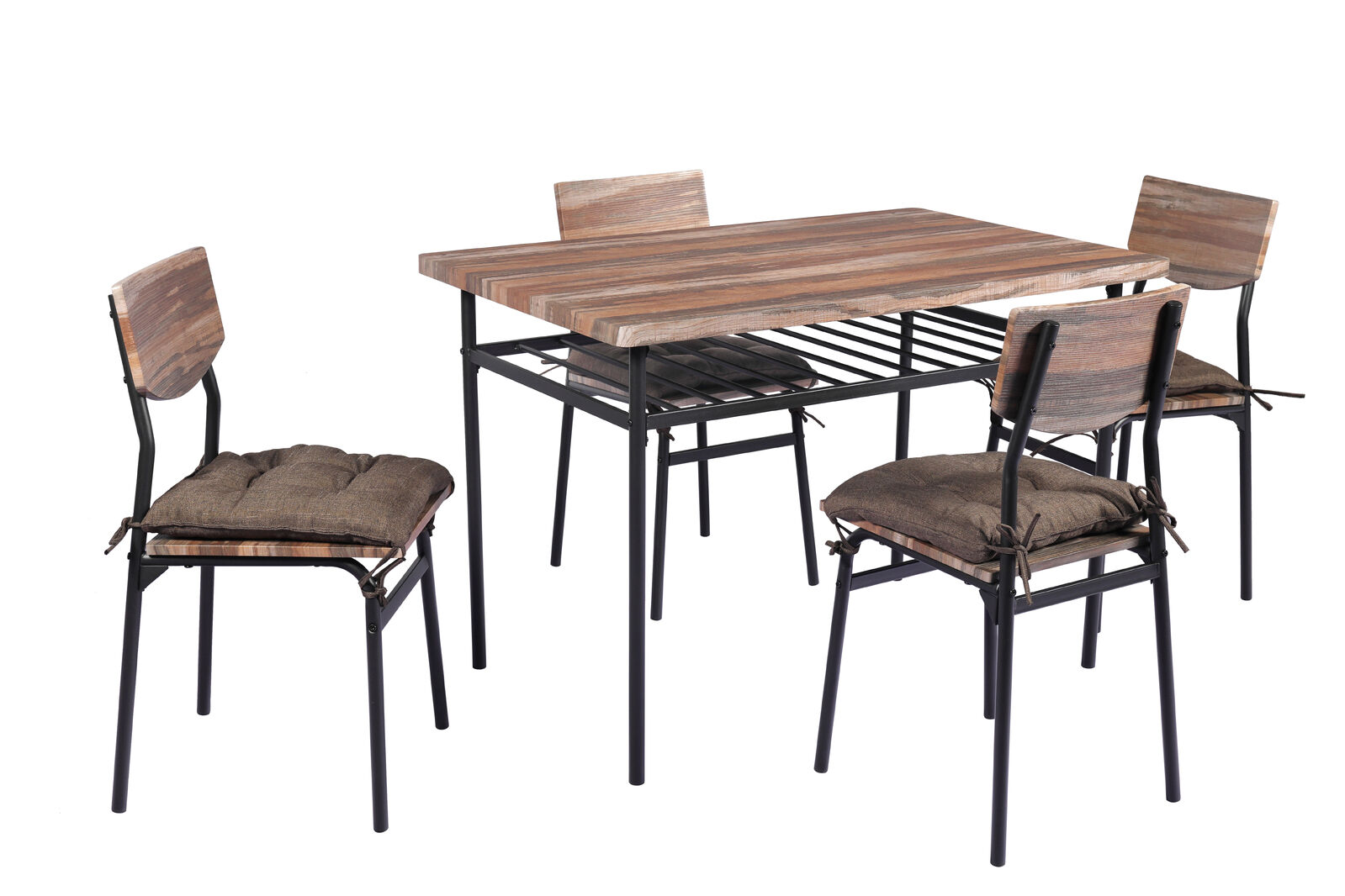 5 Piece Kitchen Dining Room Table and Chairs Furniture With Cushion Mat Price
