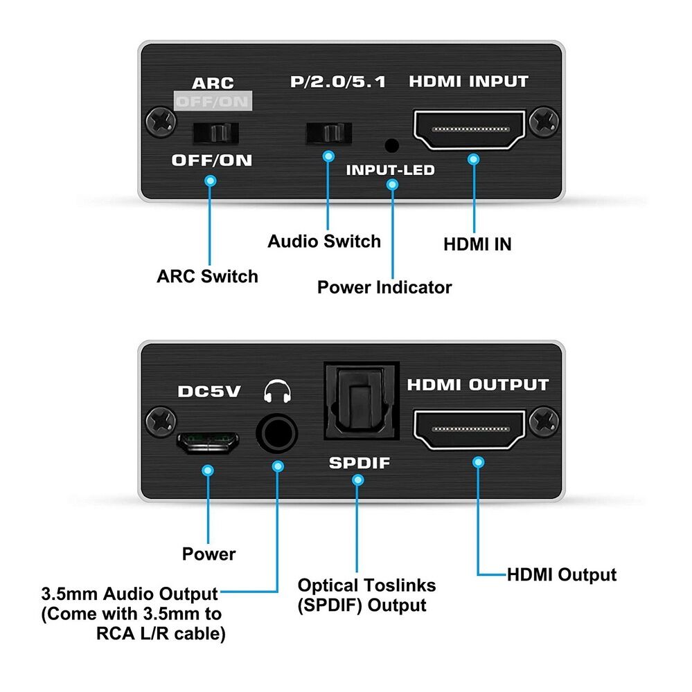 Simplecom CM425 HDMI 2.0 Audio Extractor Optical SPDIF and 3.5mm Stereo with ARC 4K@60Hz Price