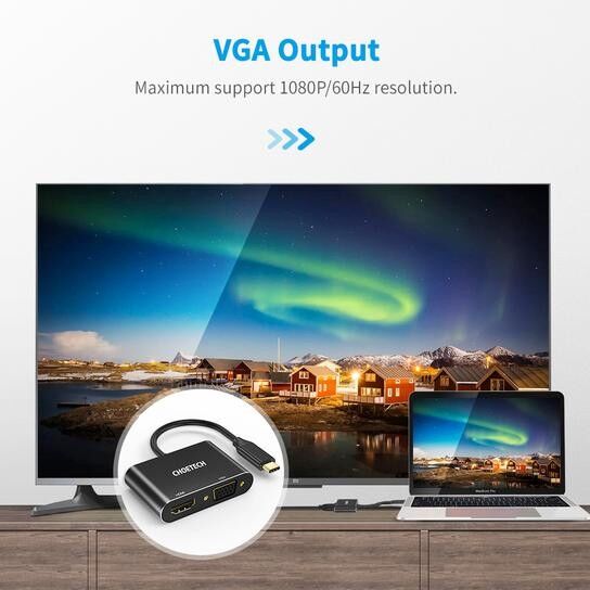 Choetech HUB-M17 USB-C TO HDMI VGA ADAPTER Price