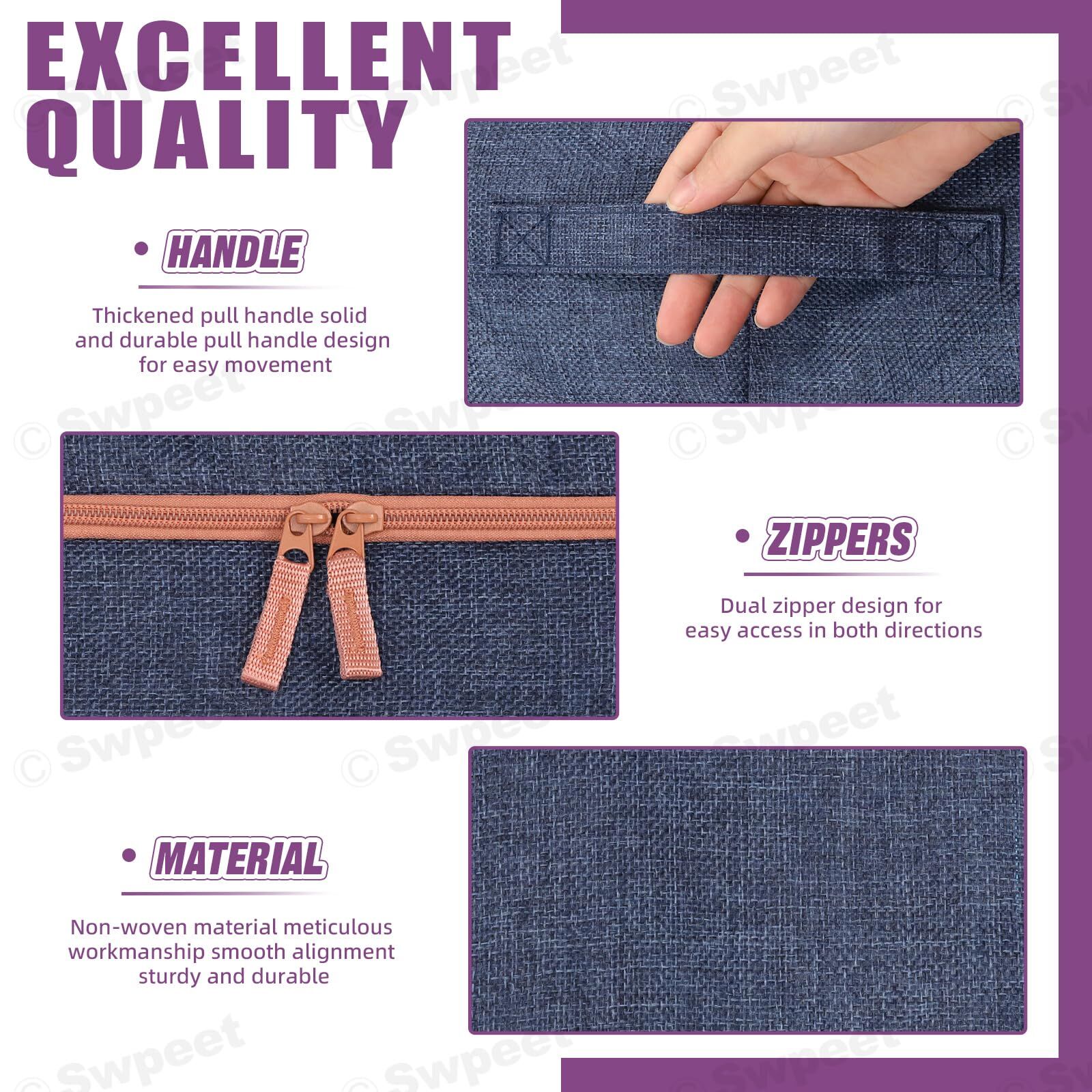 66L Cloth Storage Box Closet Organizer Storage Bags Clothes Storage Bags Wardrobe Organizer Idea Grey Blue Price