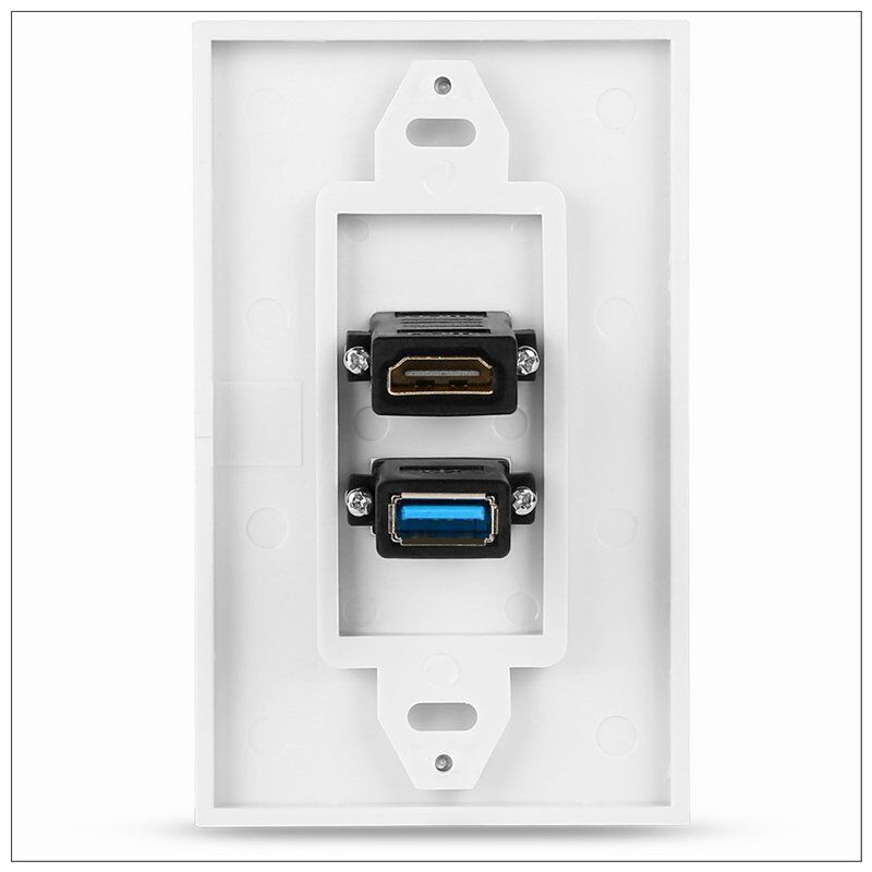 HDMI USB 3.0 Audio Stereo Pass Through Component Composite Wall Plate Panel Price