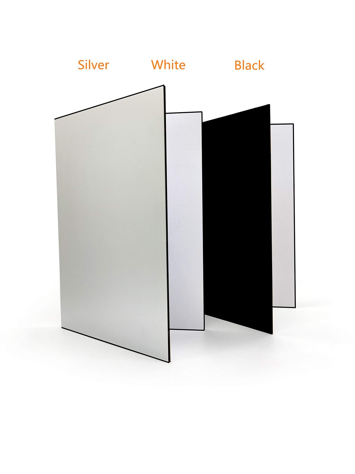 2 Pack A3 3 in 1 Photography Light Reflector Cardboard Light Diffuser Board Black, Silver, White Price