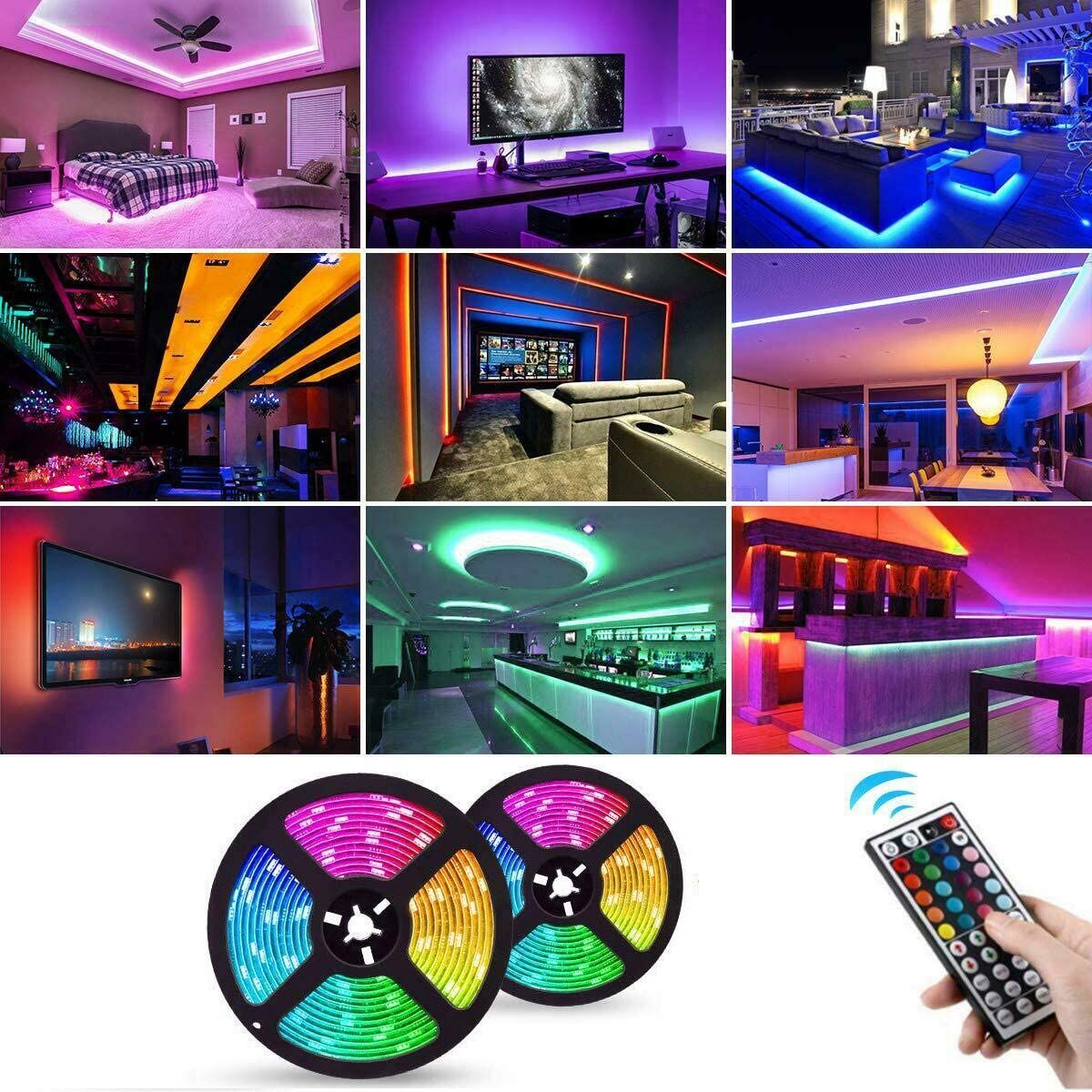 5050 RGB LED Strip Lights Waterproof SMD 300 IP65 5m 12V 44key IR Controller Price