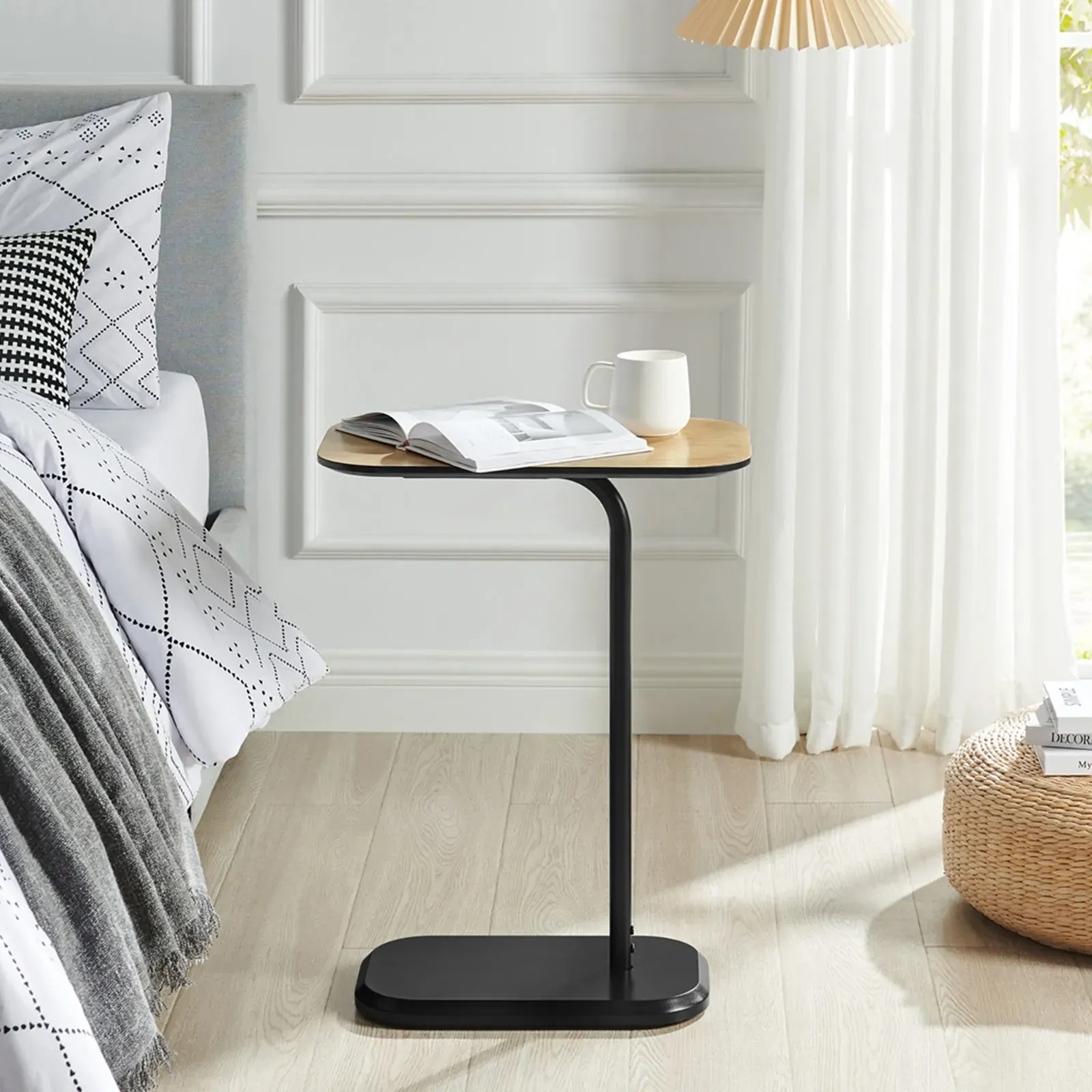 Hednesford DEANNA Side Table in Black and Light Oak Price