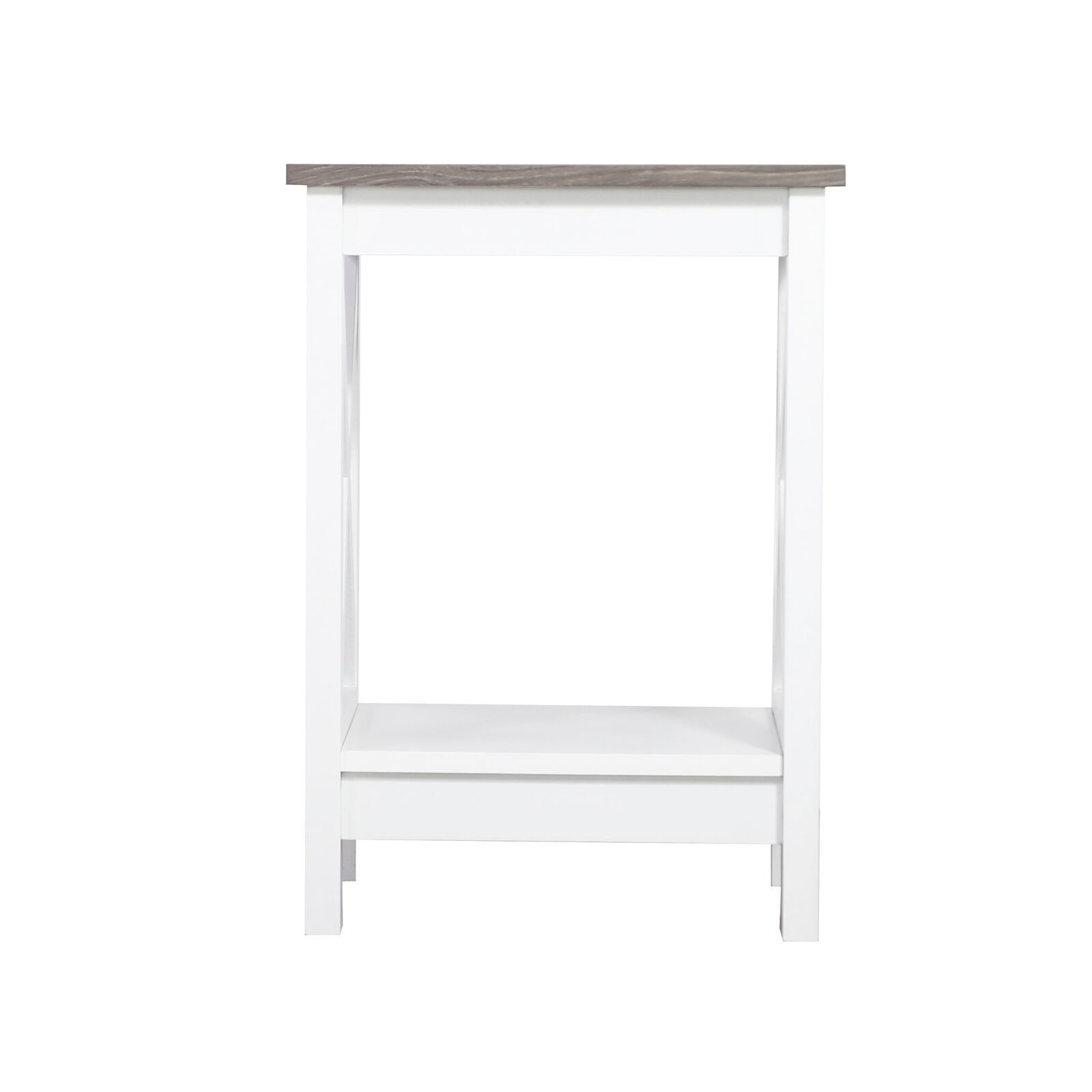 Travilah Coastal Side Table in White and Grey Price