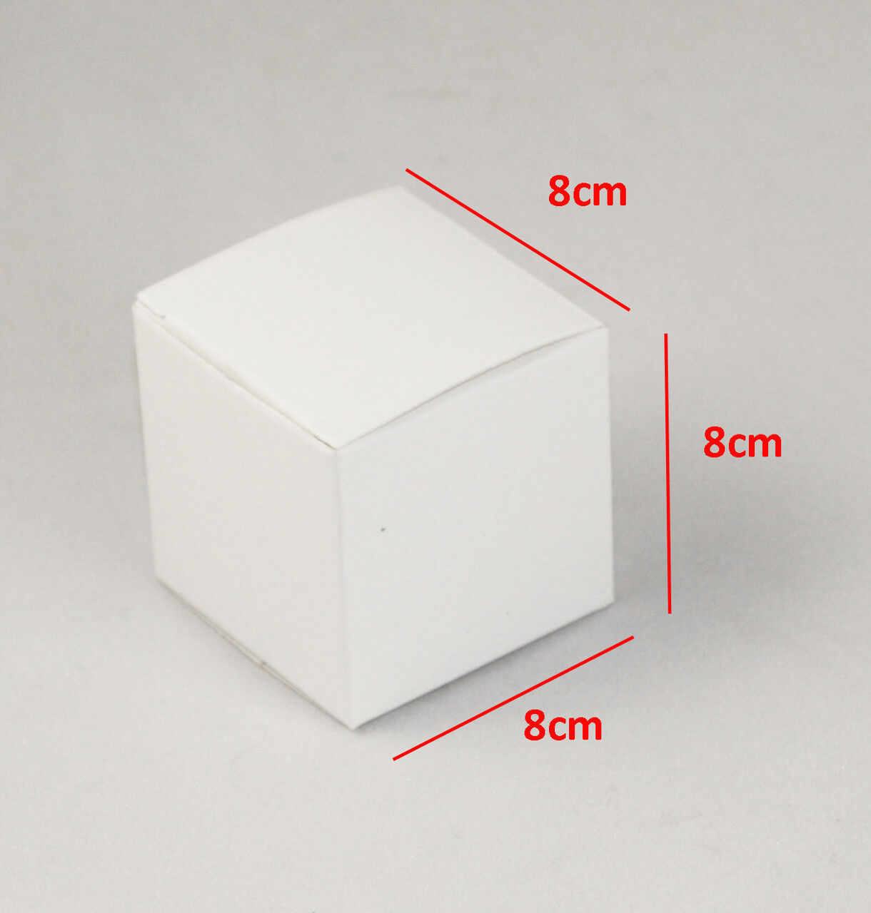 100 Pack of White 8x8x8cm Square Cube Card Gift Box - Folding Packaging Small rectangle/square Boxes for Wedding Jewelry Gift Party Favor Model Candy Price