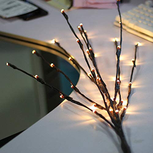 10 Sets of LED Light Bunch Stem - Warm White BATTERY fairy lights - 50cm high 20 bulbs/petals Price
