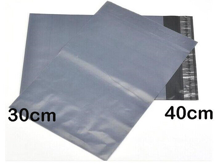50 Pack - 400x300 mm GREY PLASTIC MAILING SATCHEL COURIER BAG POLY POSTAGE SHIPPING POST SELF SEAL Price