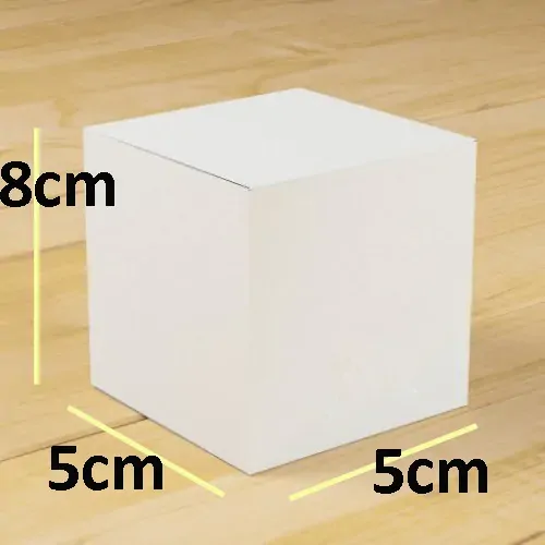 50 Pack of White 5x5x8cm Square Cube Card Gift Box - Folding Packaging Small rectangle/square Boxes for Wedding Jewelry Gift Party Favor Model Candy C Price
