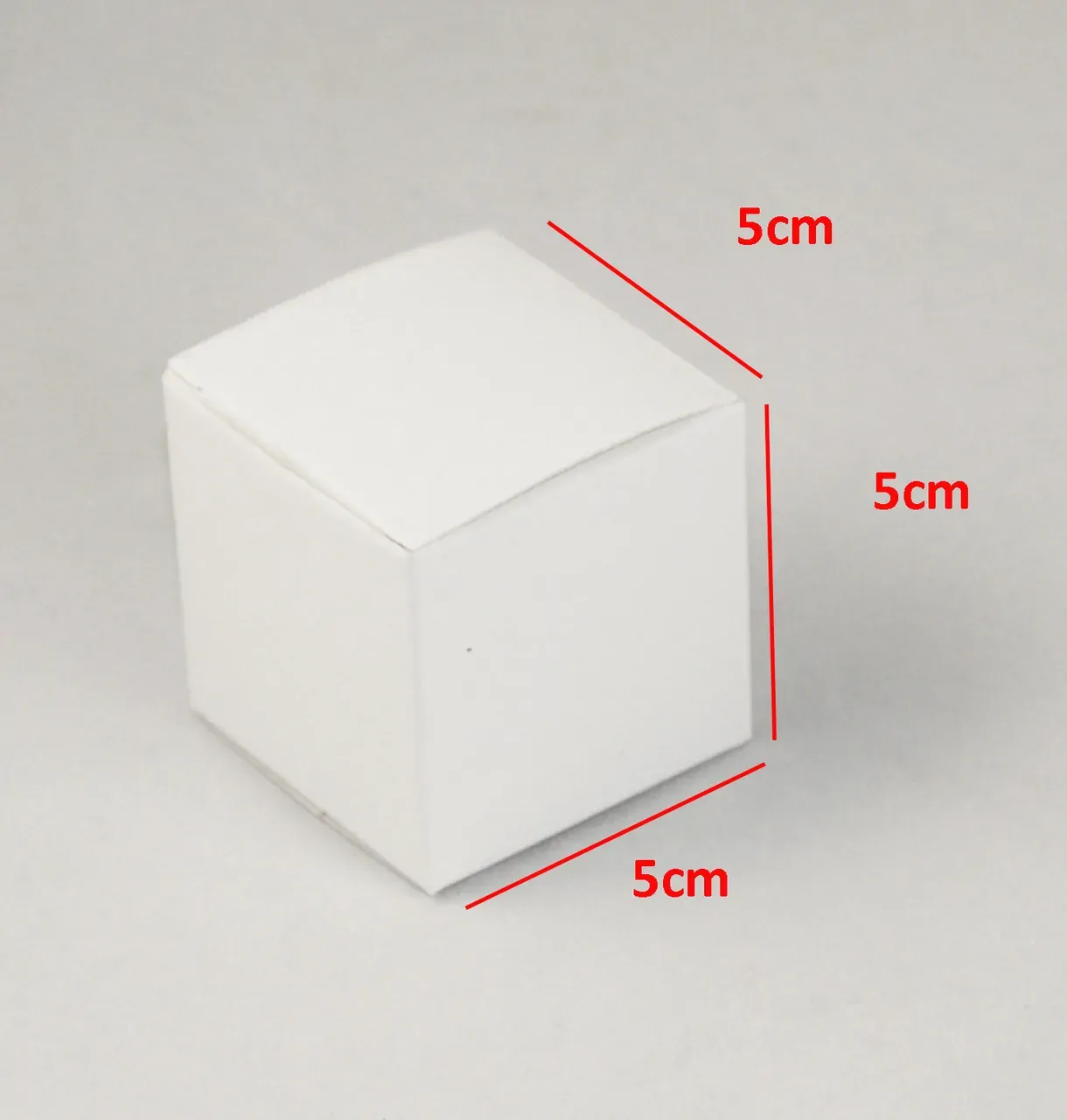 50 Pack of White 5cm Square Cube Card Gift Box - Folding Packaging Small rectangle/square Boxes for Wedding Jewelry Gift Party Favor Model Candy Choco Price