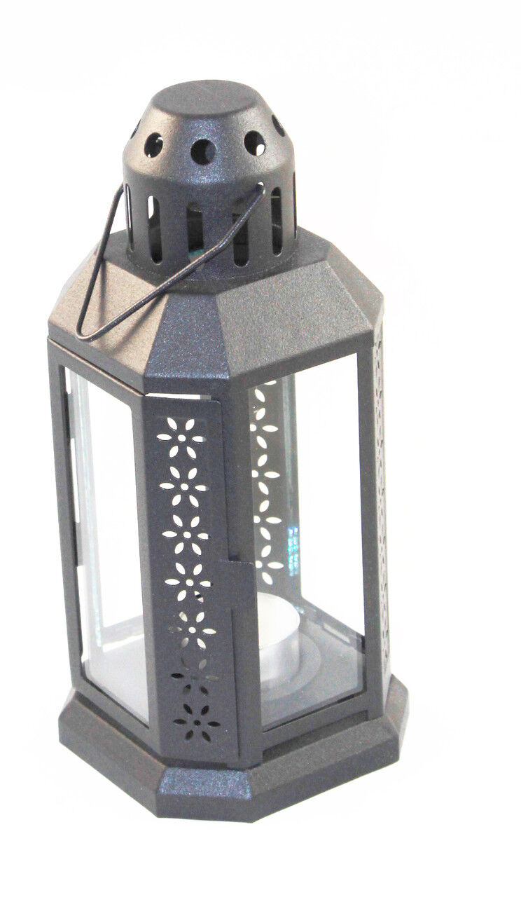 10 Pack of Dark Grey Metal Miners Lantern Summer Wedding Home Party Room Balconey Deck Decoration 21cm Tealight Candle Price