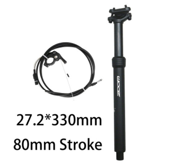 ZOOM SPD-802 Adjustable Height via Thumb Remote Lever - Internal Cable 27.2mm Diameter 80mm Travel Dropper Seatpost Price