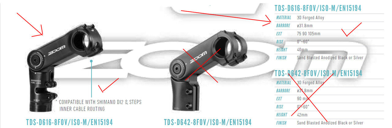 ZOOM TDS-D616 Height Adjustable Stem MTB Ebike Mountain Cable Intergration Hide 31.8mm Price