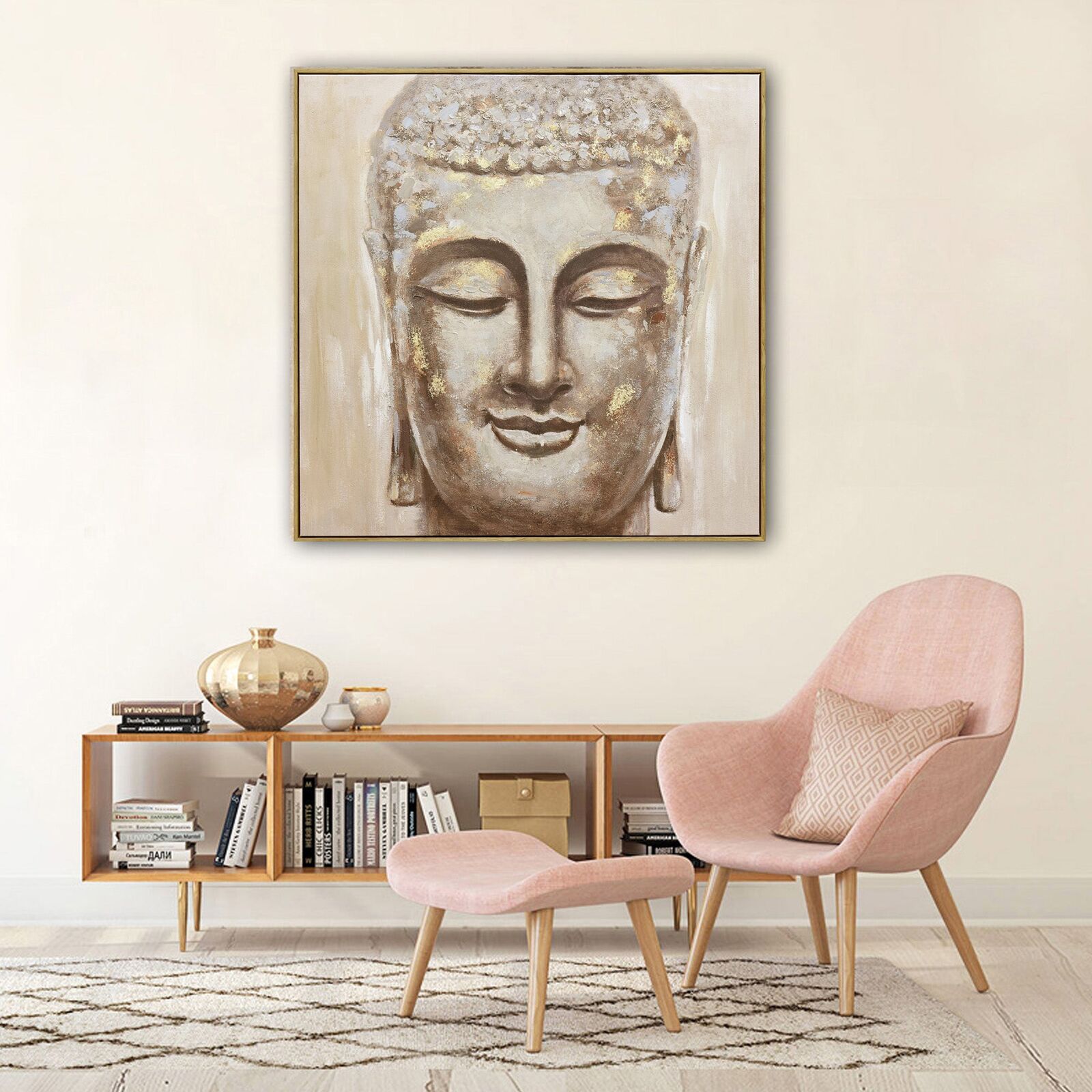 100X100cm Mystic Mettle Dark Wood Framed Canvas Wall Art Price