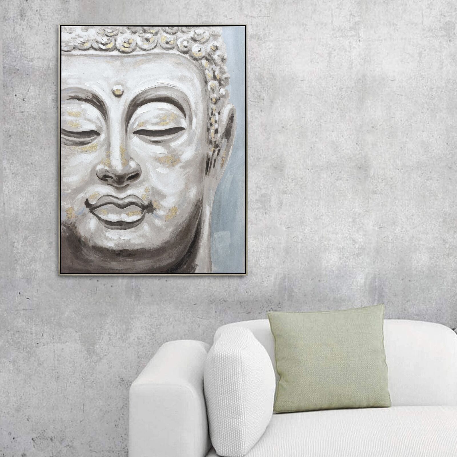 90X120cm Serene Radiance Champagne Framed Canvas Wall Art Price