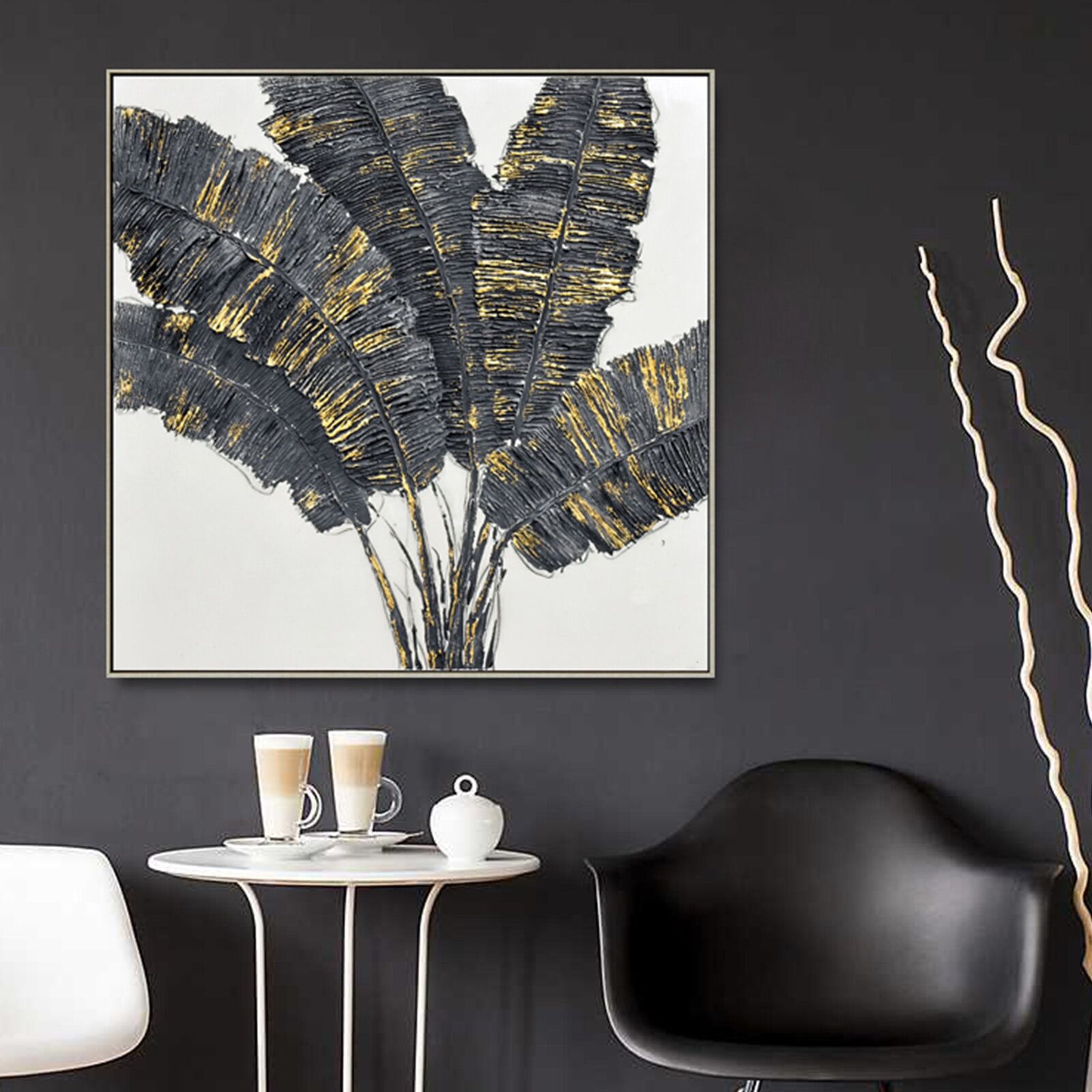 100X100cm Noir Luminescence Light Wood Framed Hand Painted Canvas Wall Art Price