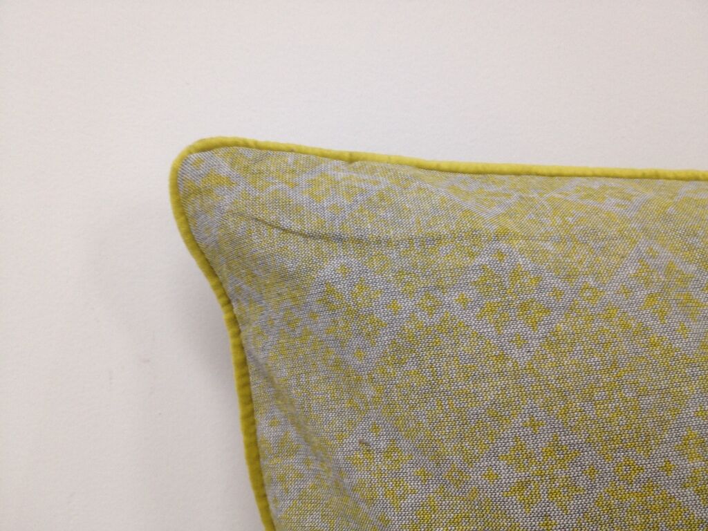 Azuk Mustard Yellow & Grey Cushion Cover Price