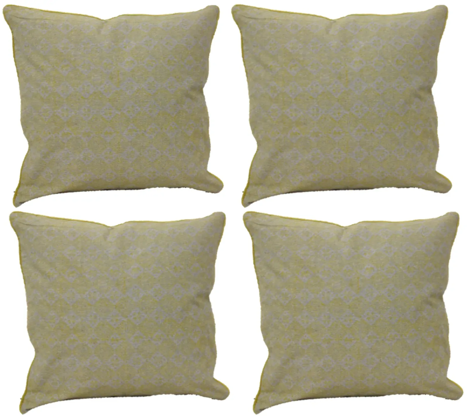 Pack of 4 Azuk Mustard Yellow & Grey 50cm x 50cm Cushion Covers Price