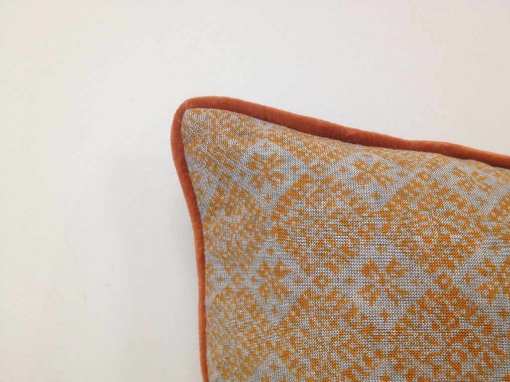 Azuk Orange & Grey Cushion Cover Price