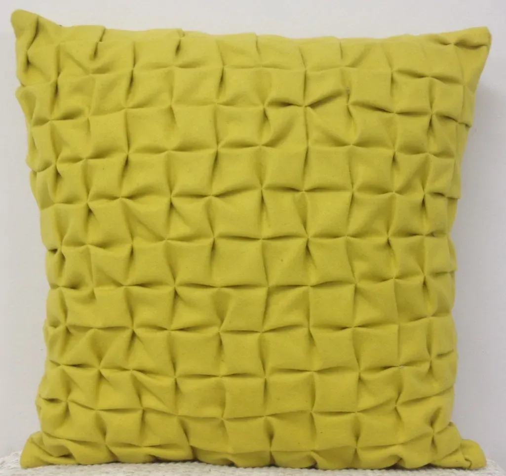 Flux Mustard Yellow 3D Textured Cushion Cover Price