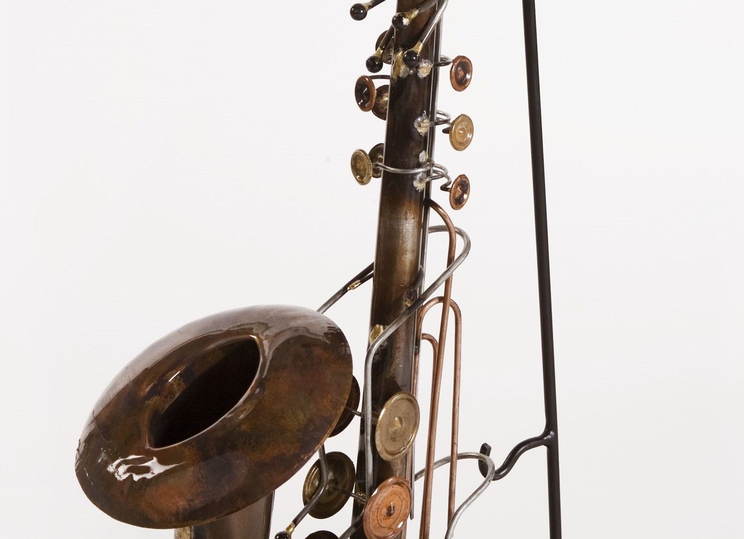 Saxophone Statue Display Ornament for Home Decor in Copper Finish Price
