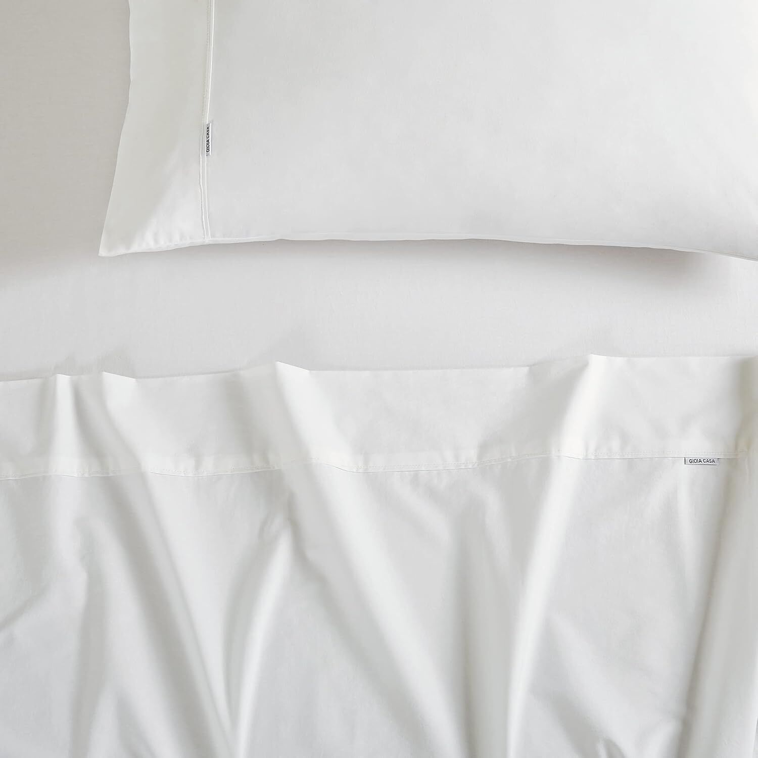 Gioia Casa Vintage Washed 100% Cotton Sheet Set with 2 Pillowcases - White - King Size Price