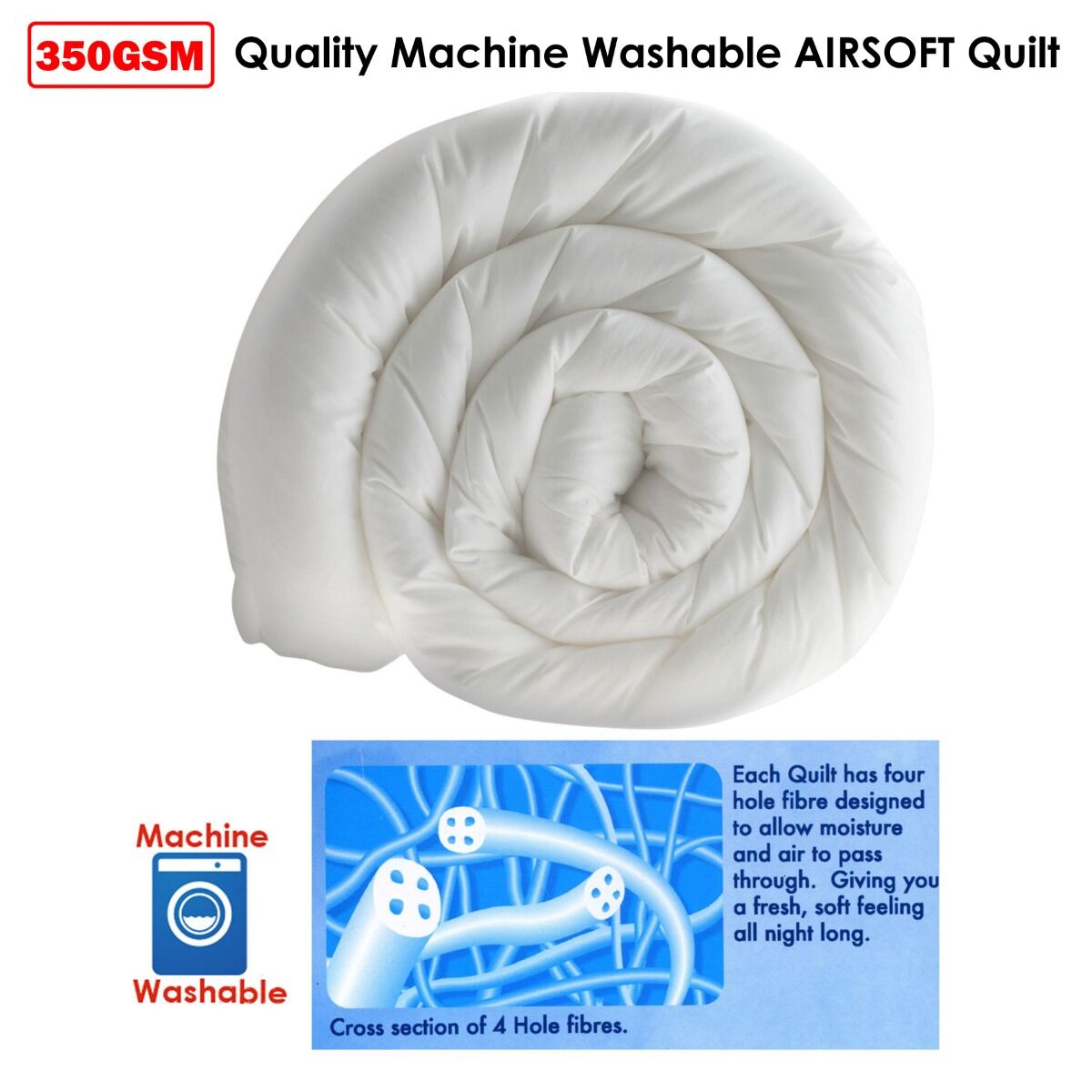 350gsm Quality Airsoft Quilt Queen Price