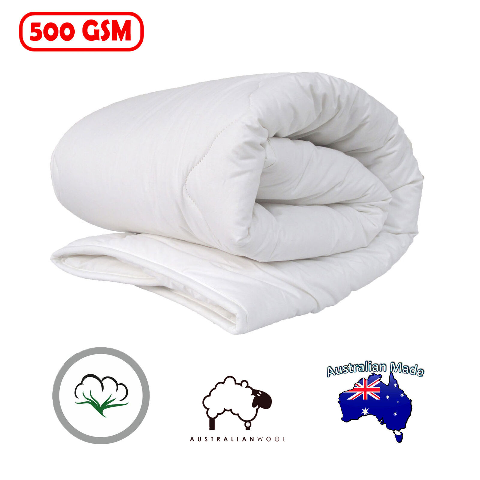 500GSM Australian Wool Quilt Cot Size Price