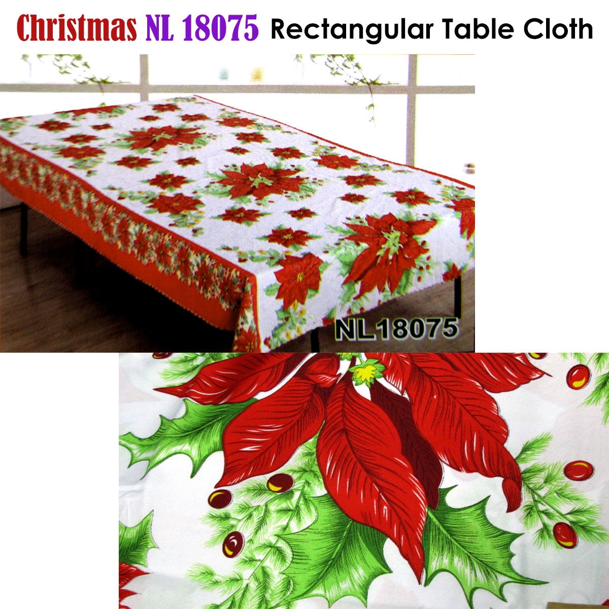 Christmas Rectangular Table Cloth NL18075 150x300cm Price