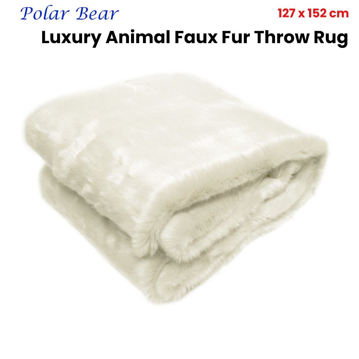 Radisson Polar Bear Luxury Animal Faux Fur Throw Rug 127 x 152 cm Price