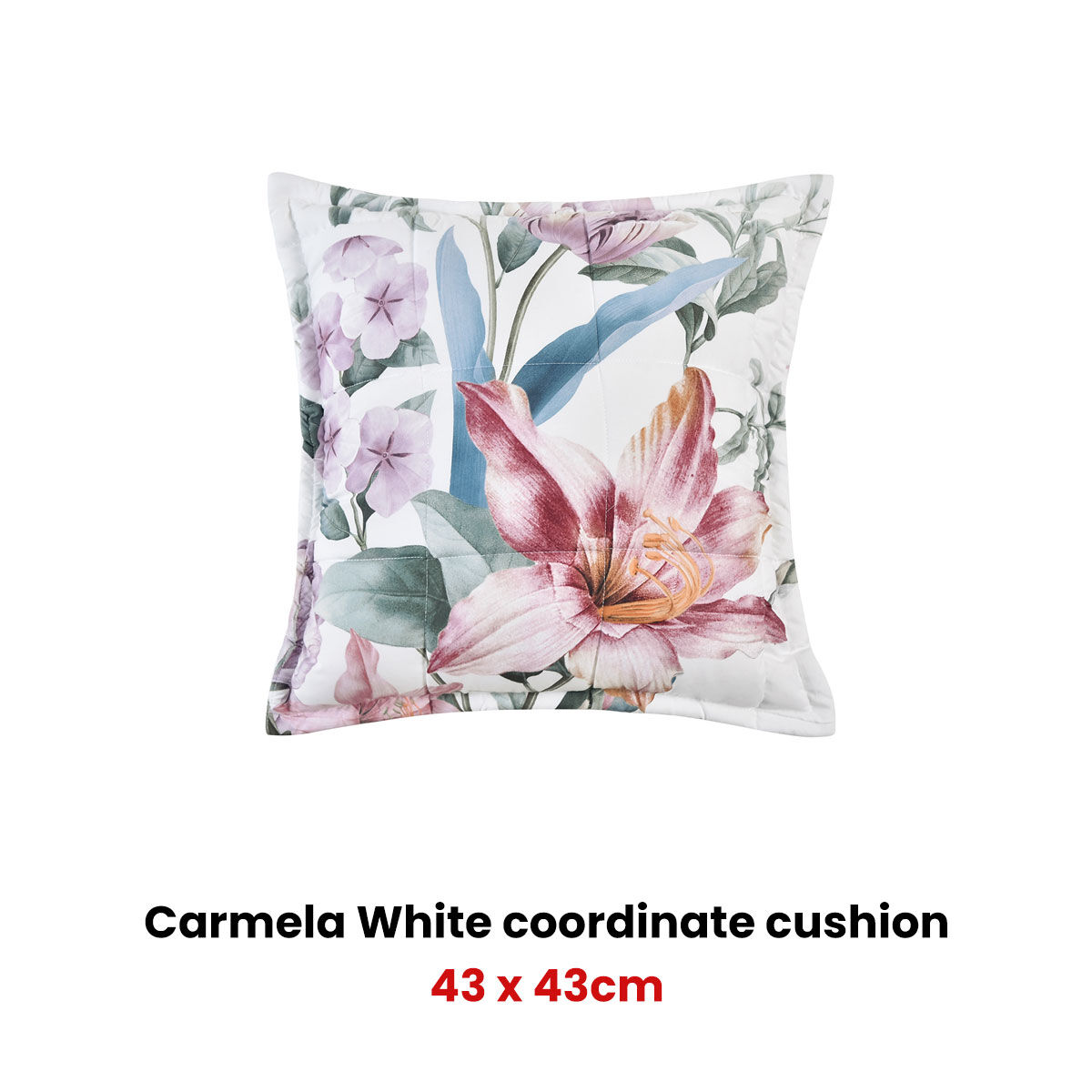 Carmela White Coordinate Square Filled Cushion Price