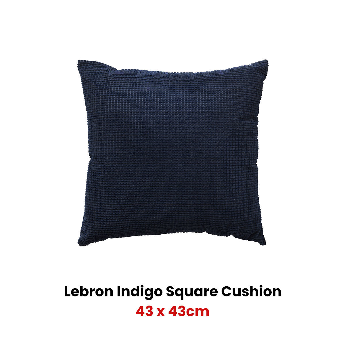 Lebron Indigo Jacquard Square Filled Cushion Price
