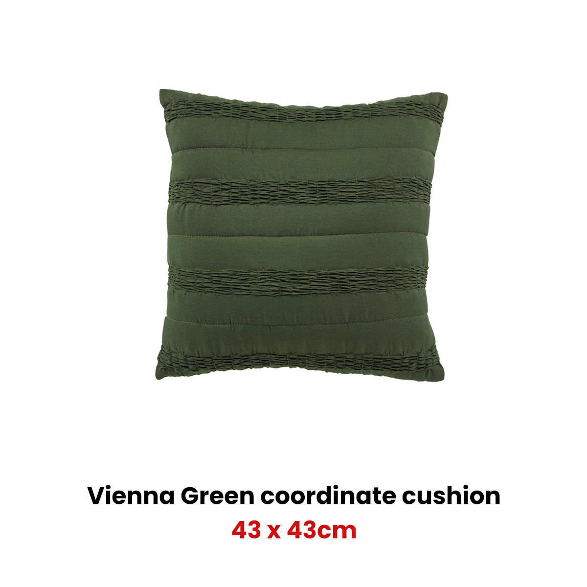 Vienna Green Coordinate Square Filled Cushion Price