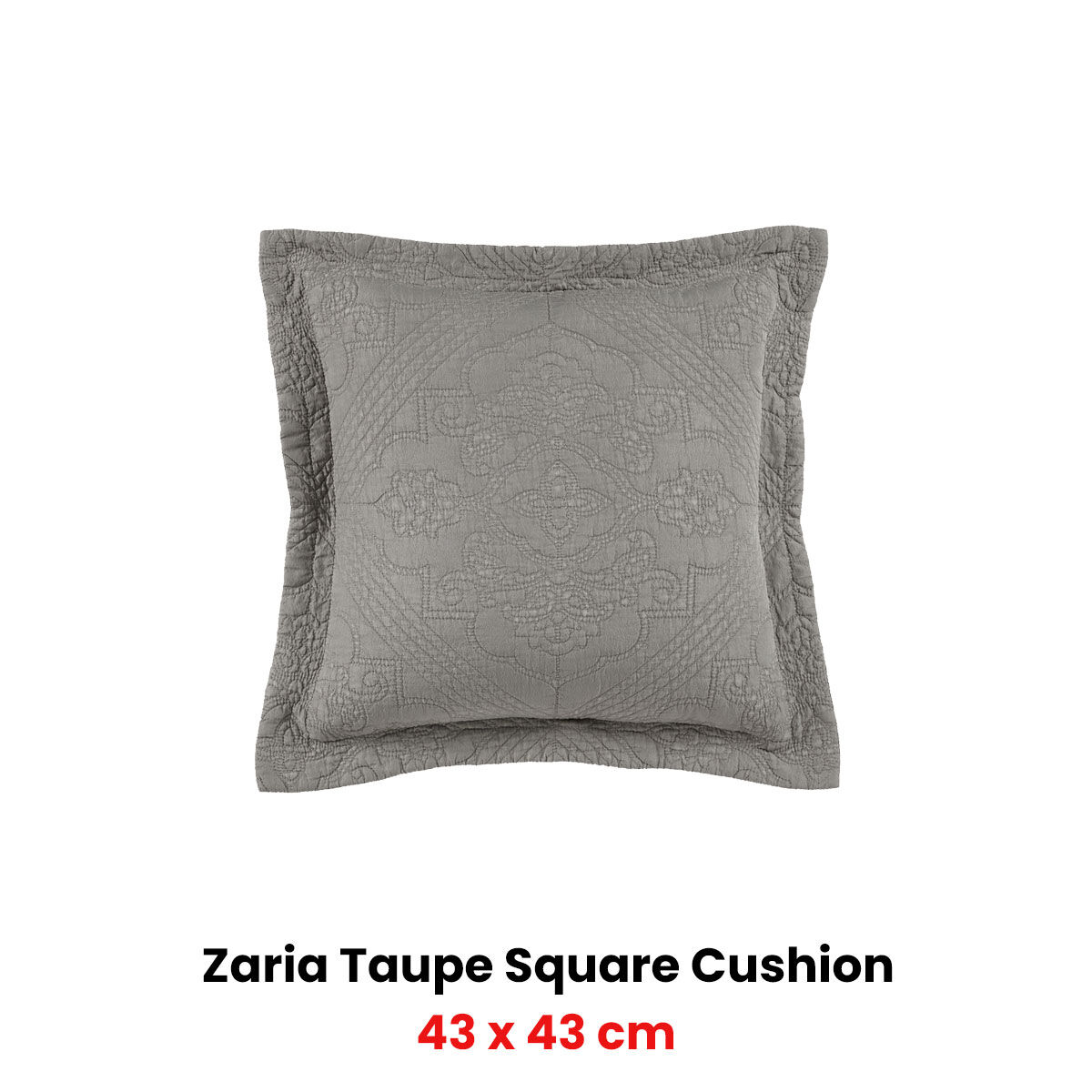 Bianca Zaria Taupe Square Filled Cushion 43 x 43cm Price
