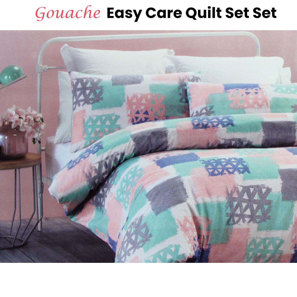 Gouache Niro Easy Care Quilt Cover Set King Price