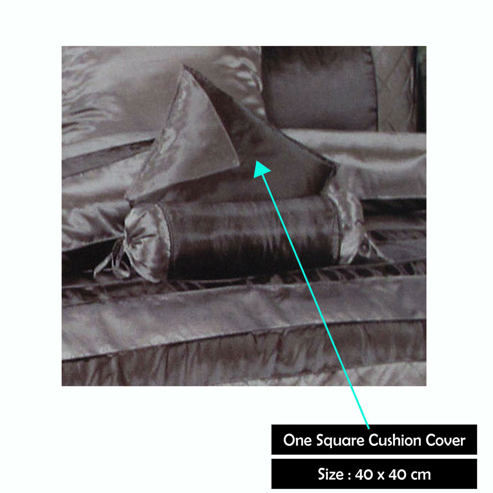 Caledonia Black Silver Square Cushion Cover Price