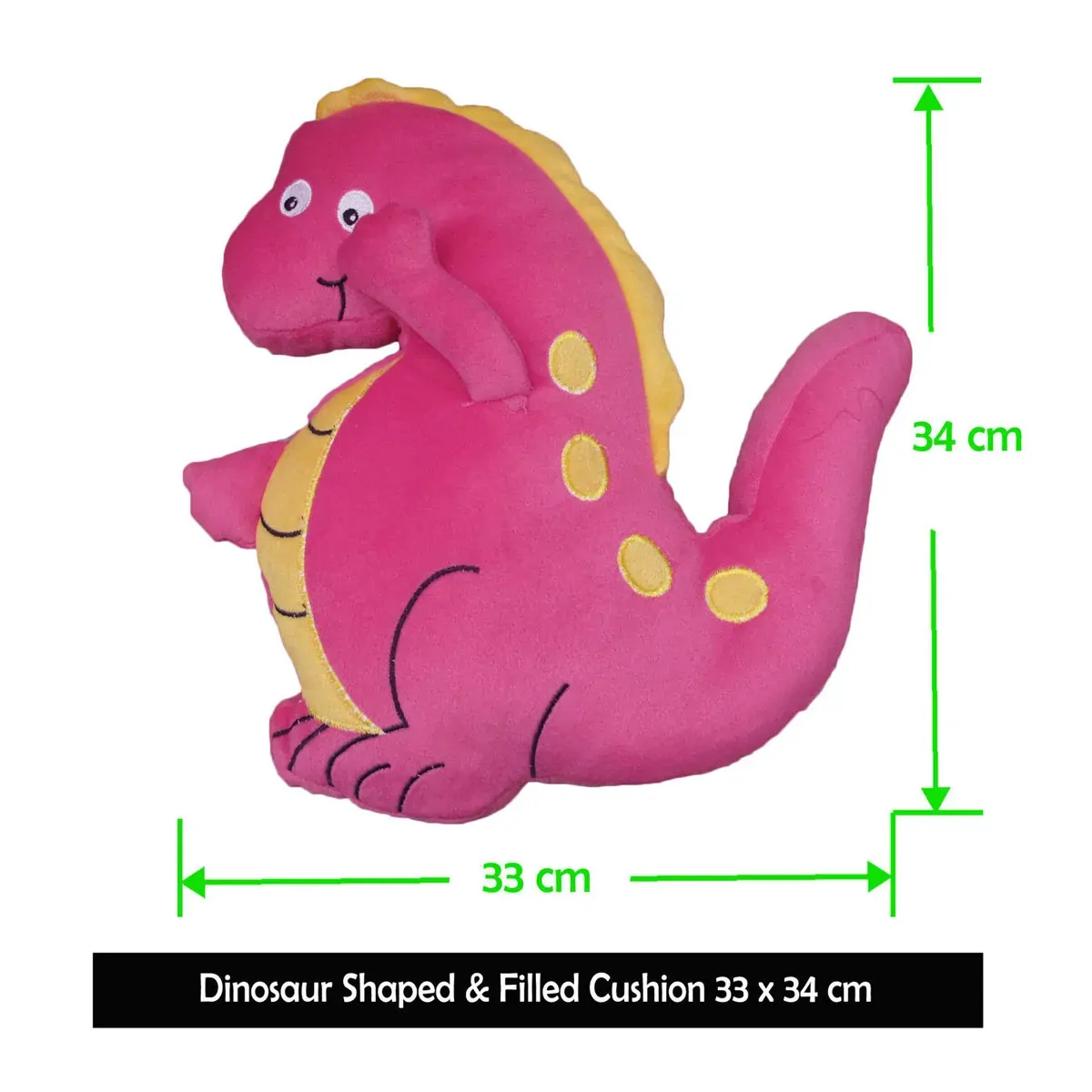 Dinosaur Pink Shaped Kids Filled Cushion Price