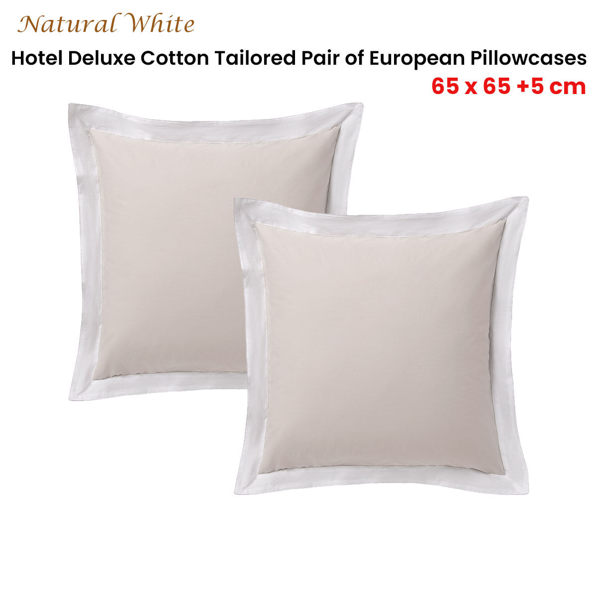 Accessorize Pair of White/Black Tailored Hotel Deluxe Cotton Standard Pillowcases Price