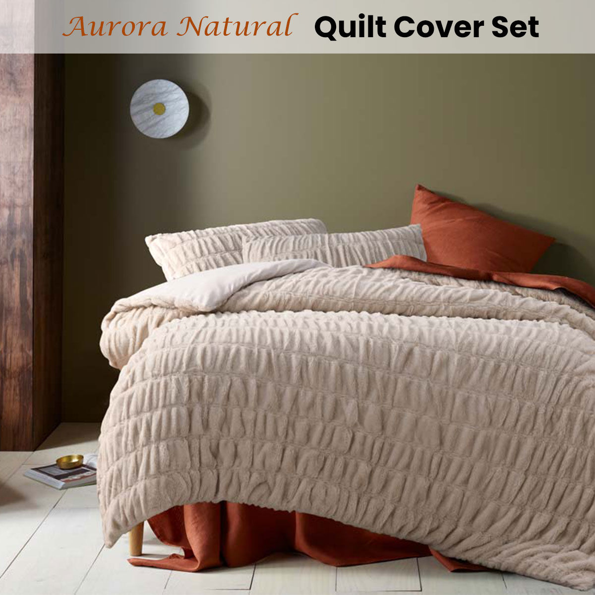 Accessorize Aurora Natural Cotton Quilt Cover Set King Price