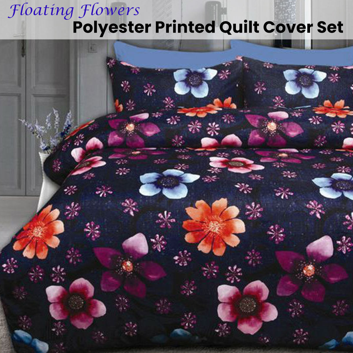 Big Sleep Floating Flowers Quilt Cover Set Single Price