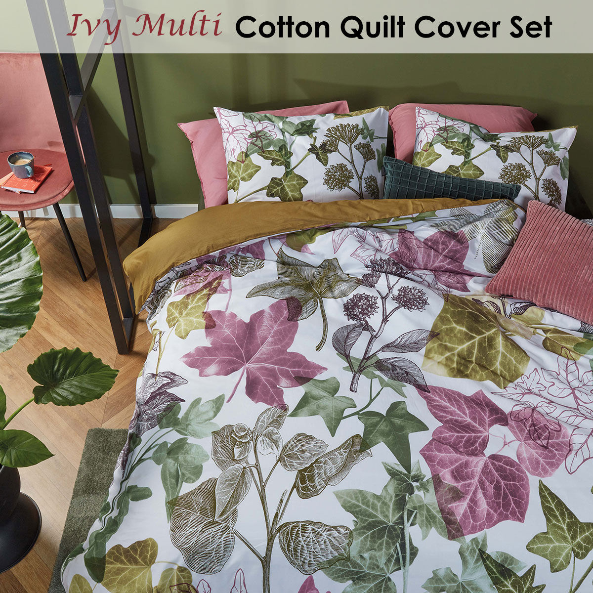 Ivy Multi Cotton Quilt Cover Set King Price
