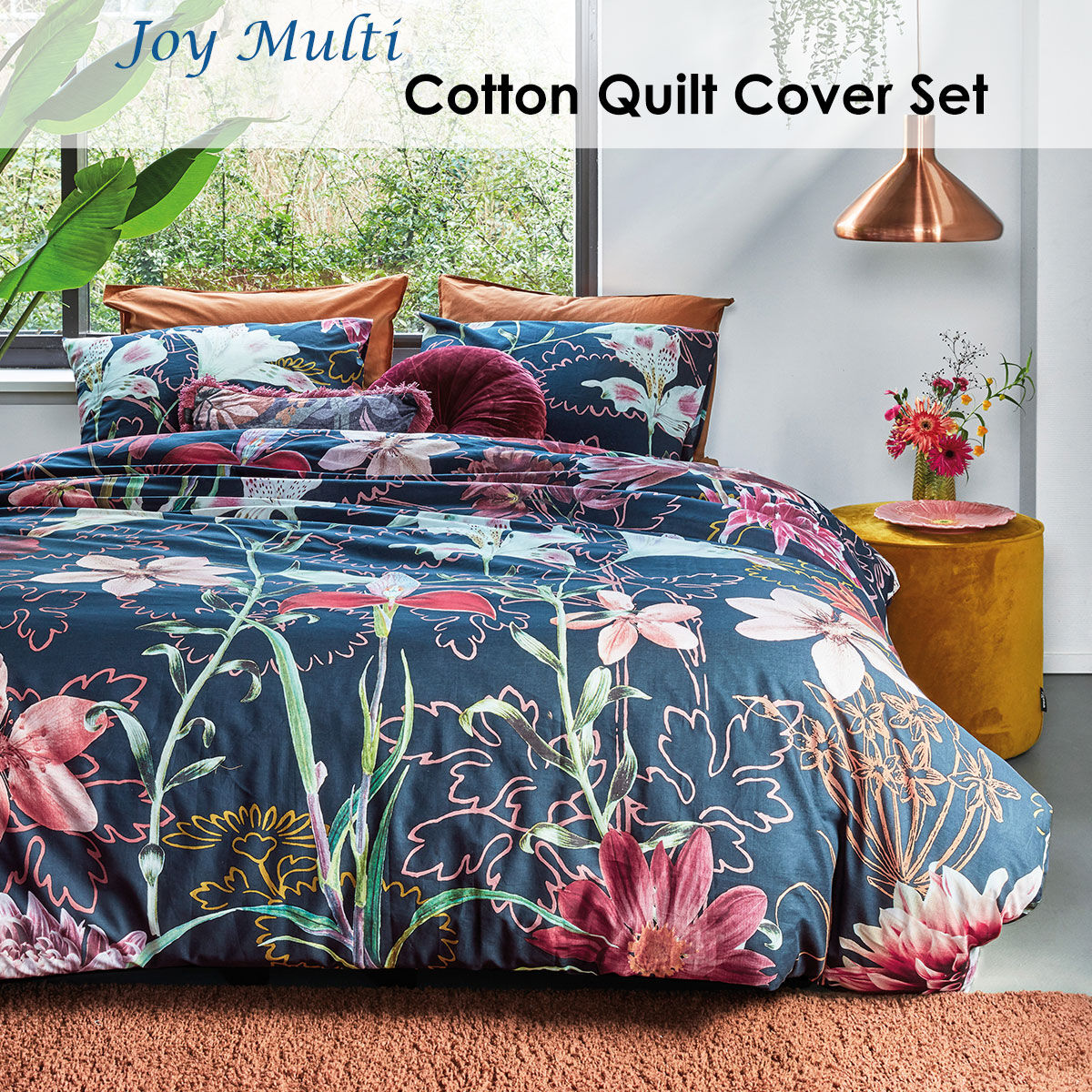 Joy Multi Cotton Quilt Cover Set King Price