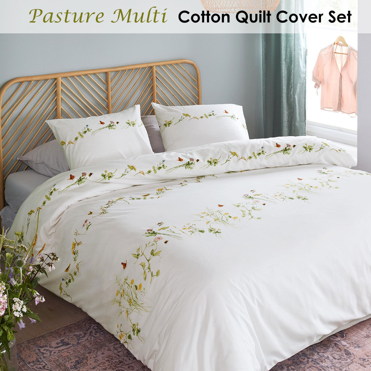 Pasture Multi Cotton Quilt Cover Set King Price