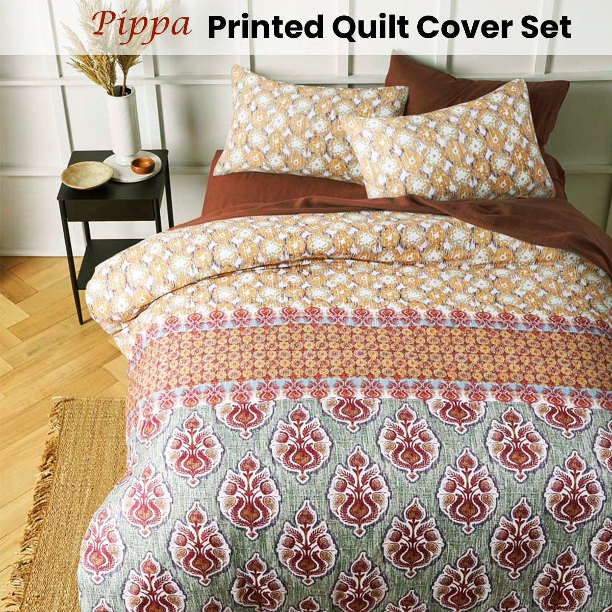 Pippa Printed Quilt Cover Set King Price