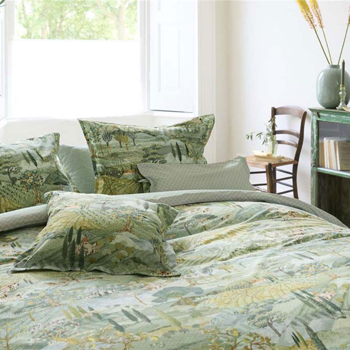 Toscana Green Cotton Quilt Cover Set King Price