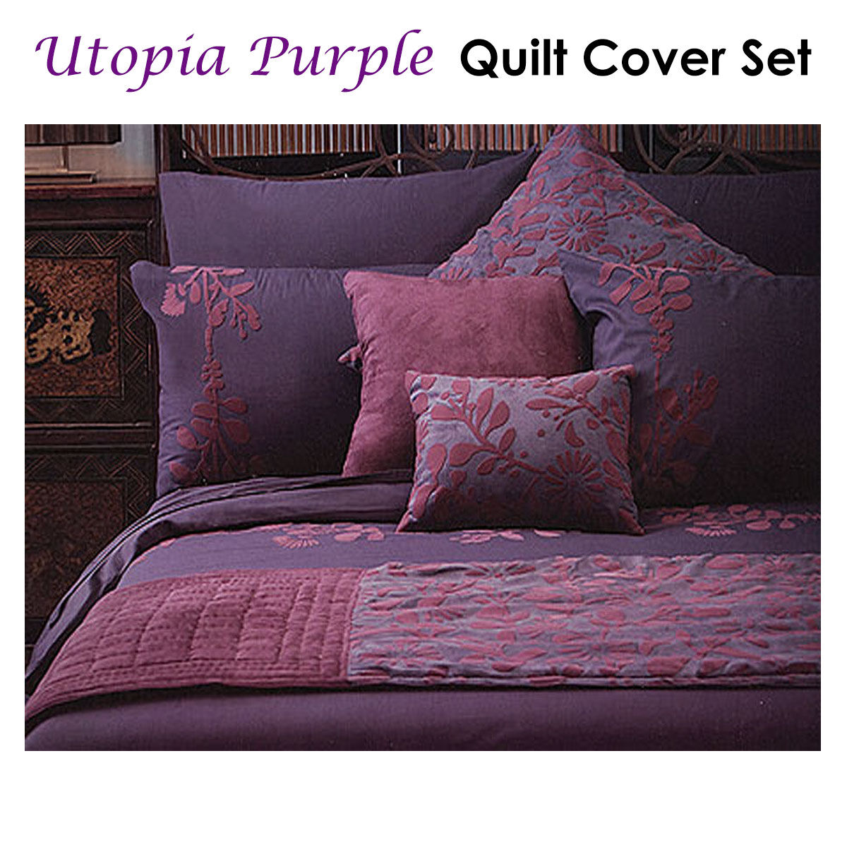 Accessorize Utopia Purple Quilt Cover Set Double Price